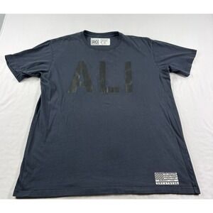 Roots of Fight Shirt Mens 2XL Black Muhammad Ali Crew Neck Spell Out Tee